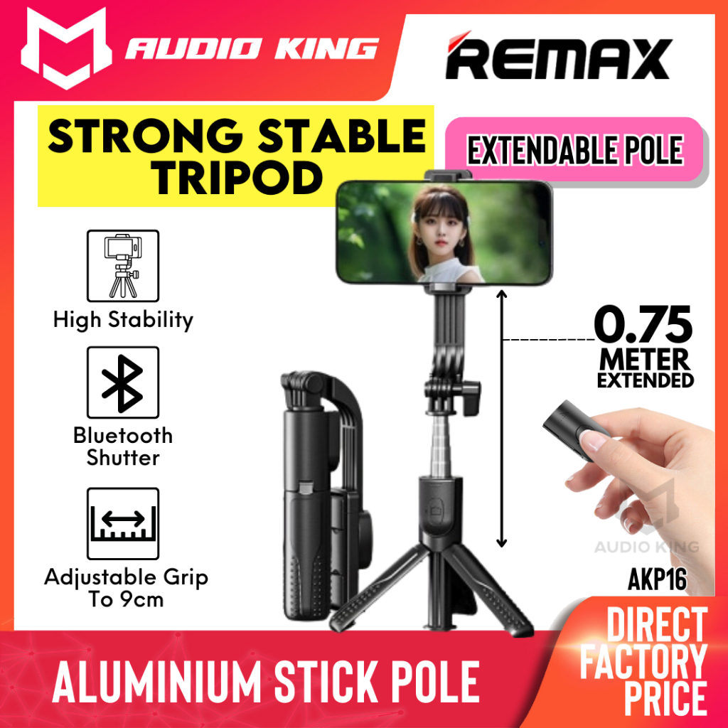 REMAX Portable Multifunction Tripod Stand For Phone Holder Selfie Stick ...