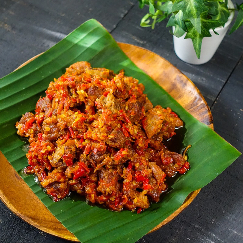 HALAL Sambal Cumi Asin Rendang Daging Sambal Daging Oseng Mercon Sambal ...