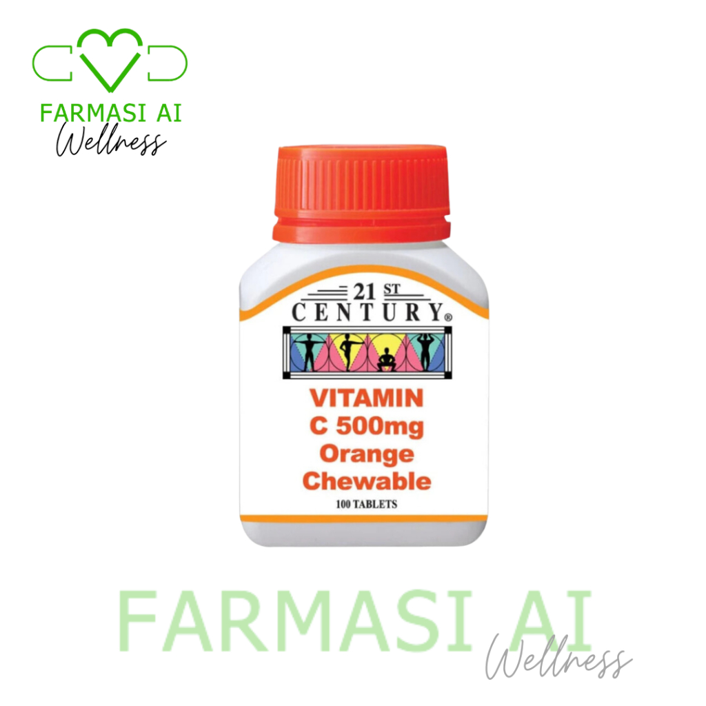 21st Century Vitamin C 500mg Orange Chewable 100's (Exp: 10/2026