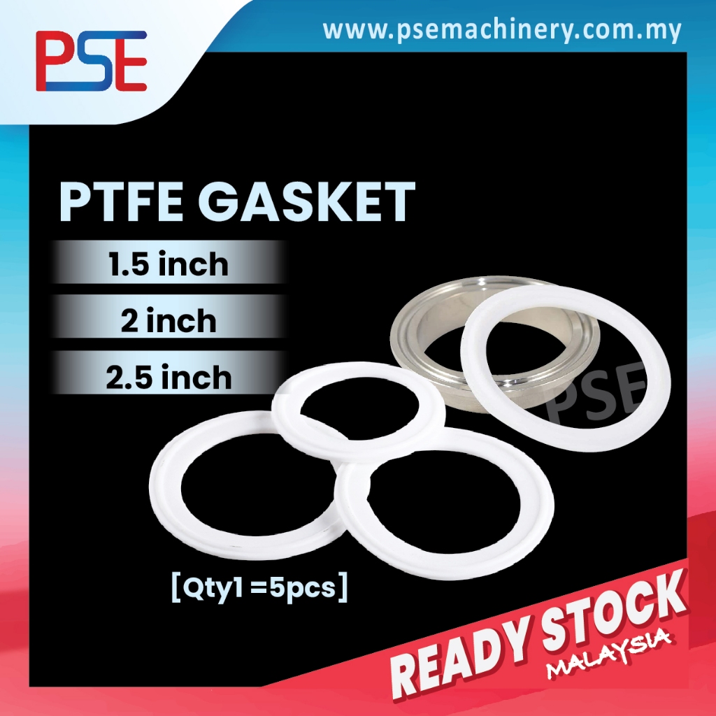PTFE (Teflon) Gasket Ring Piping Connector Gasket PTFE Clamp Gasket for ...