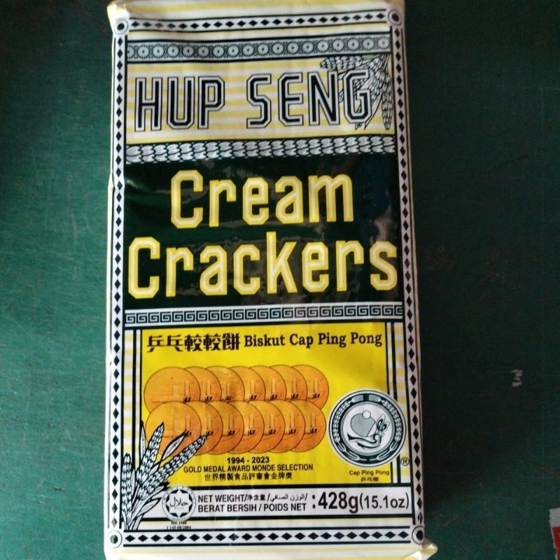 Hup Seng Cream Crackers 乒乓较较饼 Biskut Cap Ping Pong Berat Bersih:428g ...