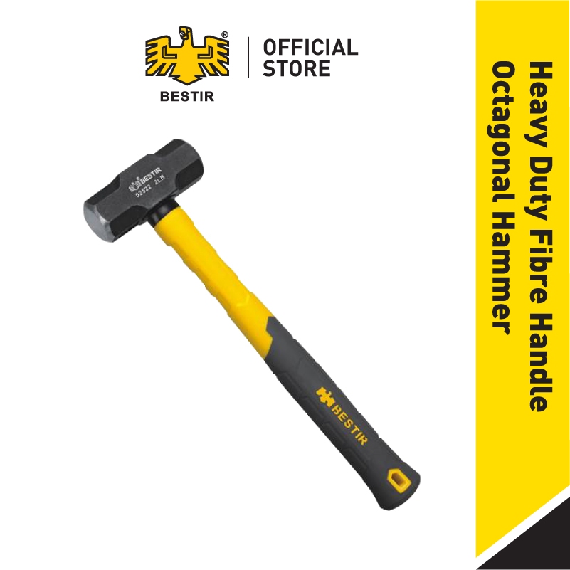 BESTIR | Heavy Duty Fibre Handle Octagonal Hammer (02522 - 02524) Tukul ...