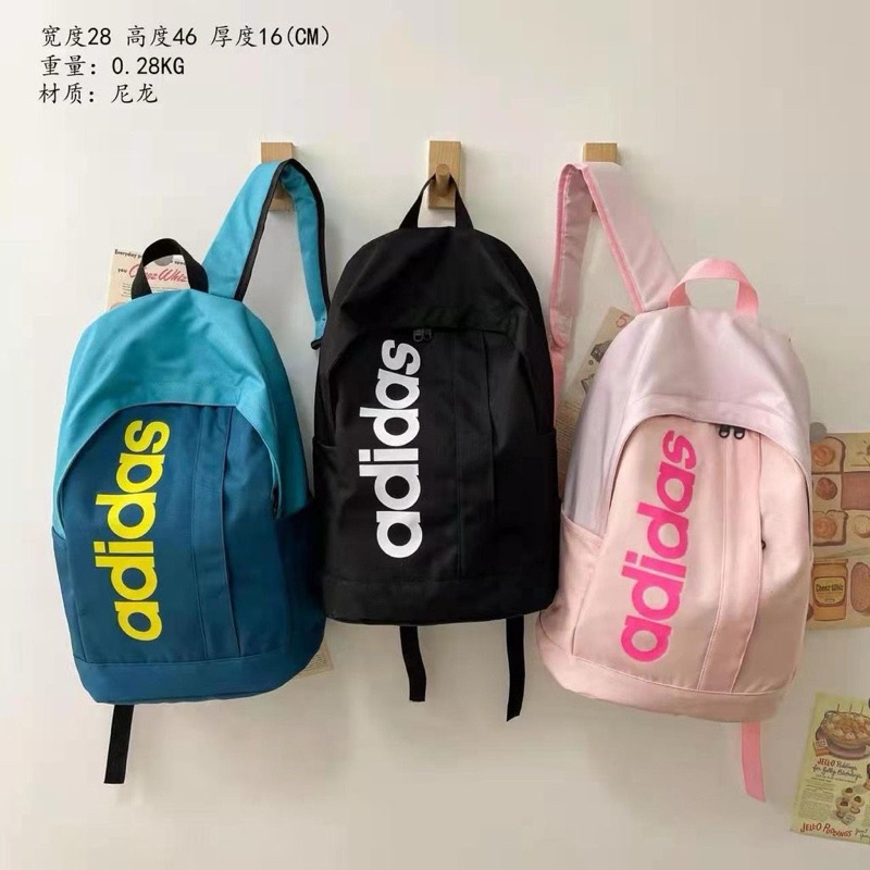 POMOSI HEBAT Adidas Bag Backpack women Beg sukan Beg hitam Adidas Beg sekolah Beg galas belakang perempu Shopee Malaysia