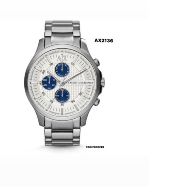 Armani Exchange Stainless Steel Hampton Analog Silver Dial Men Watch ...