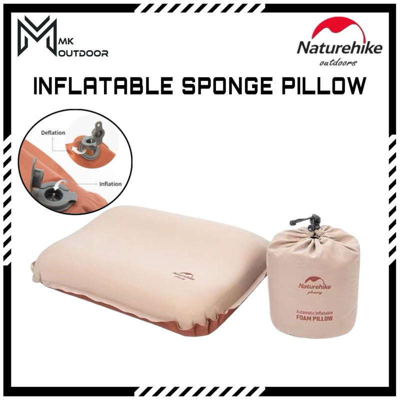 Naturehike 3D Outdoor Automatic Inflatable Pillow High Elastic Sponge ...