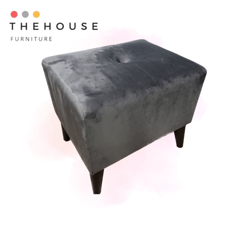 Mini Square Stool Bench Chair Two Feet Ottoman Chair Kerusi | Shopee ...