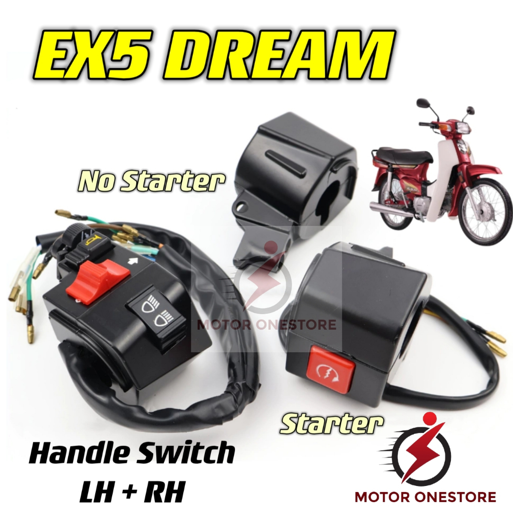 HONDA EX5 DREAM ( STARTER / NO STARTER ) HANDLE SWITCH SUIS LH RH LEFT ...