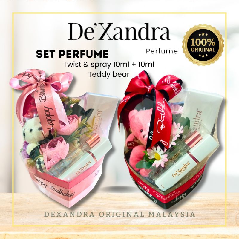 PERFUME GIFT SET twist 1 bear DEXANDRA Hantaran MURAH SUPRISE BIRTHDAY