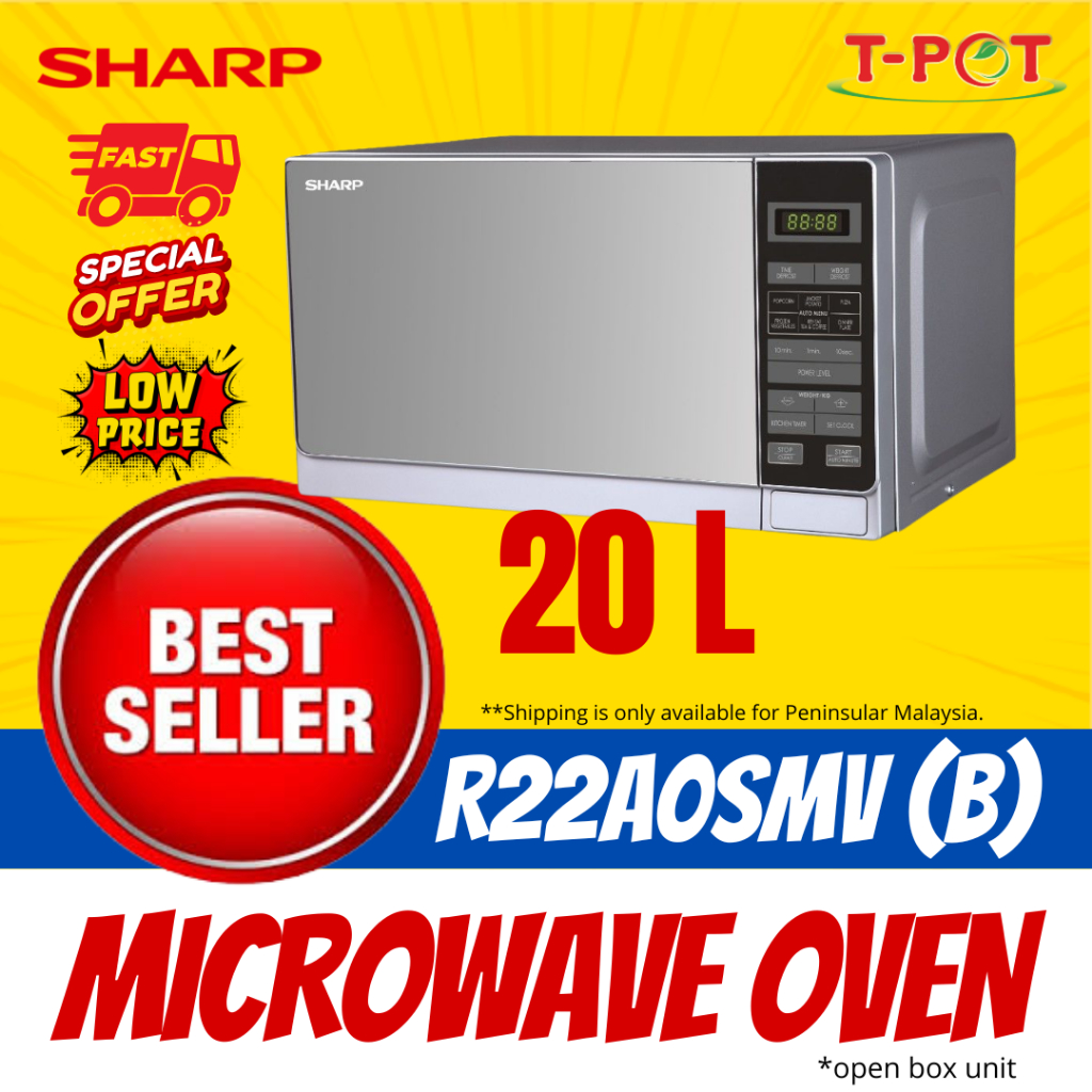 Sharp R-22A0(SM)V 20L Compact Solo Microwave (B) | Shopee Malaysia