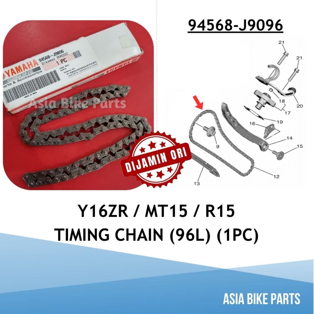 Yamaha Original Y16ZR / MT15 / R15 Timing Chain 96L 94568J9096
