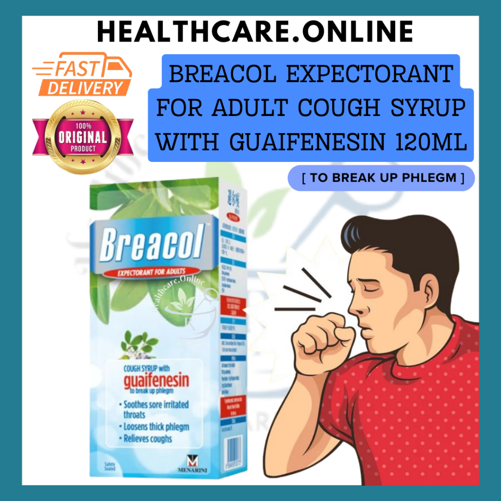 BREACOL EXPECTORANT FOR ADULT COUGH SYRUP WITH GUAIFENESIN [ TO BREAK ...