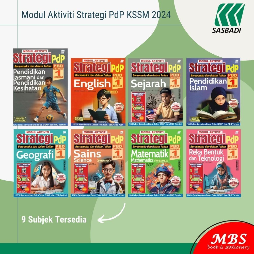 [Sasbadi] Buku Modul Aktiviti Strategi PdP KSSM 2024 - Tingkatan 1-5 ...