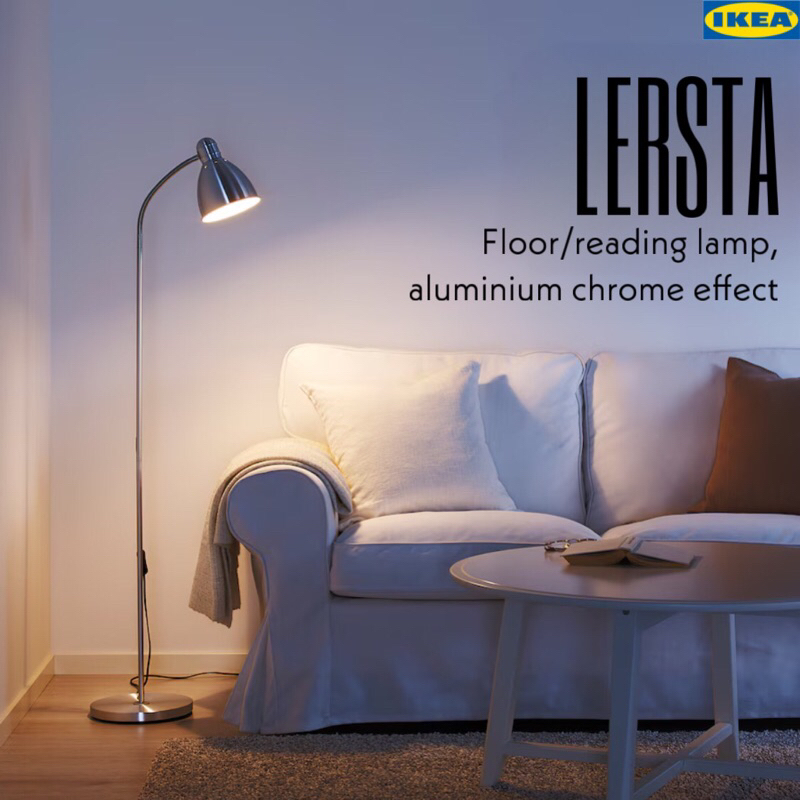 🇸🇪 IKEA LERSTA Floor/reading lamp, aluminium chrome effect | Shopee ...