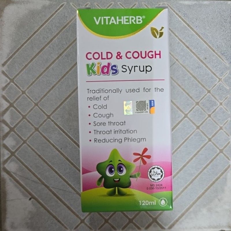 Vitaherb Cold And Cough Kids Syrup 120ml (Expiry Date01/2026) Shopee
