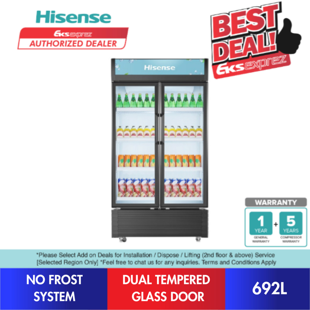 Hisense Beverages Cooler 692L HSC620WED Showcase Chiller Commercial