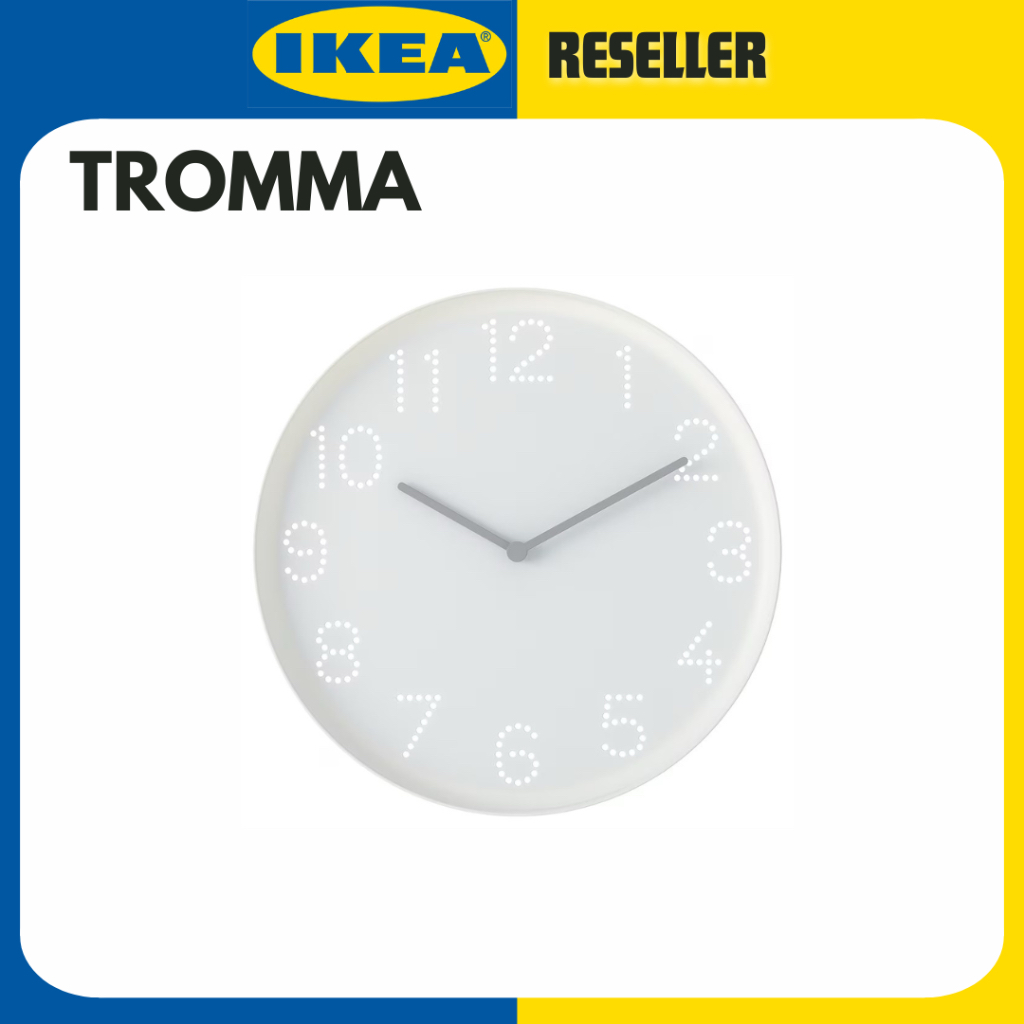IKEA WALL CLOCK WHITE 225 cm TROMMA Shopee Malaysia