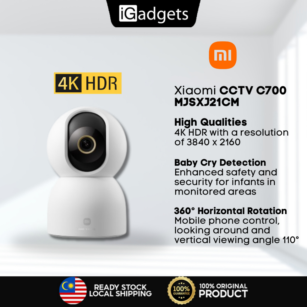 Xiaomi Smart Camera 4K C700 CCTV HDR 360 Degree 小米智能摄像机C700
