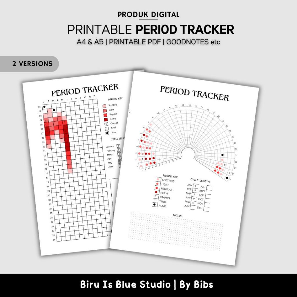 [pdf] Period Tracker Digital and Printable by Bibs | Shopee Malaysia