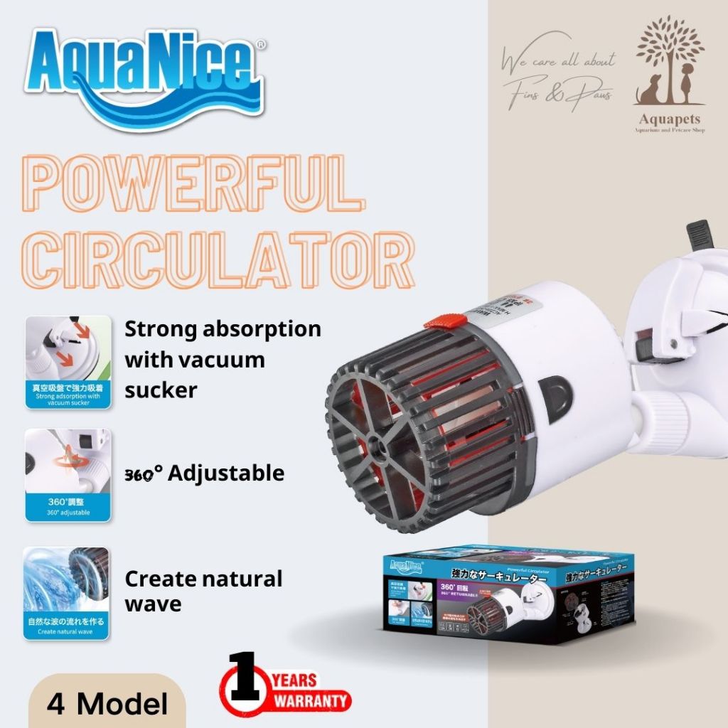 Krachtige Aquarium Wavemaker Stromingspomp 4500-15000L/H - 8W/15W/20W/25W, 360° Draaibaar, 4 Wavemodi Voor 60-150cm Zoet- & Zoutwateraquaria