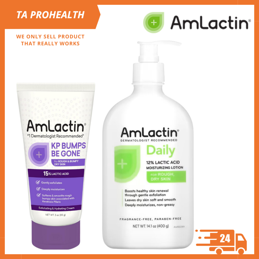 AmLactin Daily 12 Lactic Acid Daily Moisturizing Lotion / KP Bumps Be