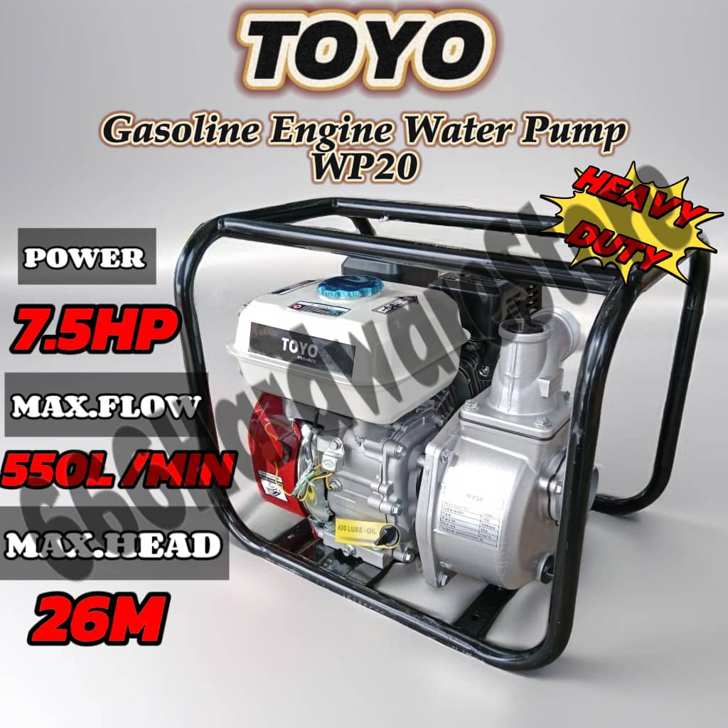 TOYO Gasoline Engine Water Pump WP20 WP30 WB20CX 7.5HP 4-Stroke ENGINE ...