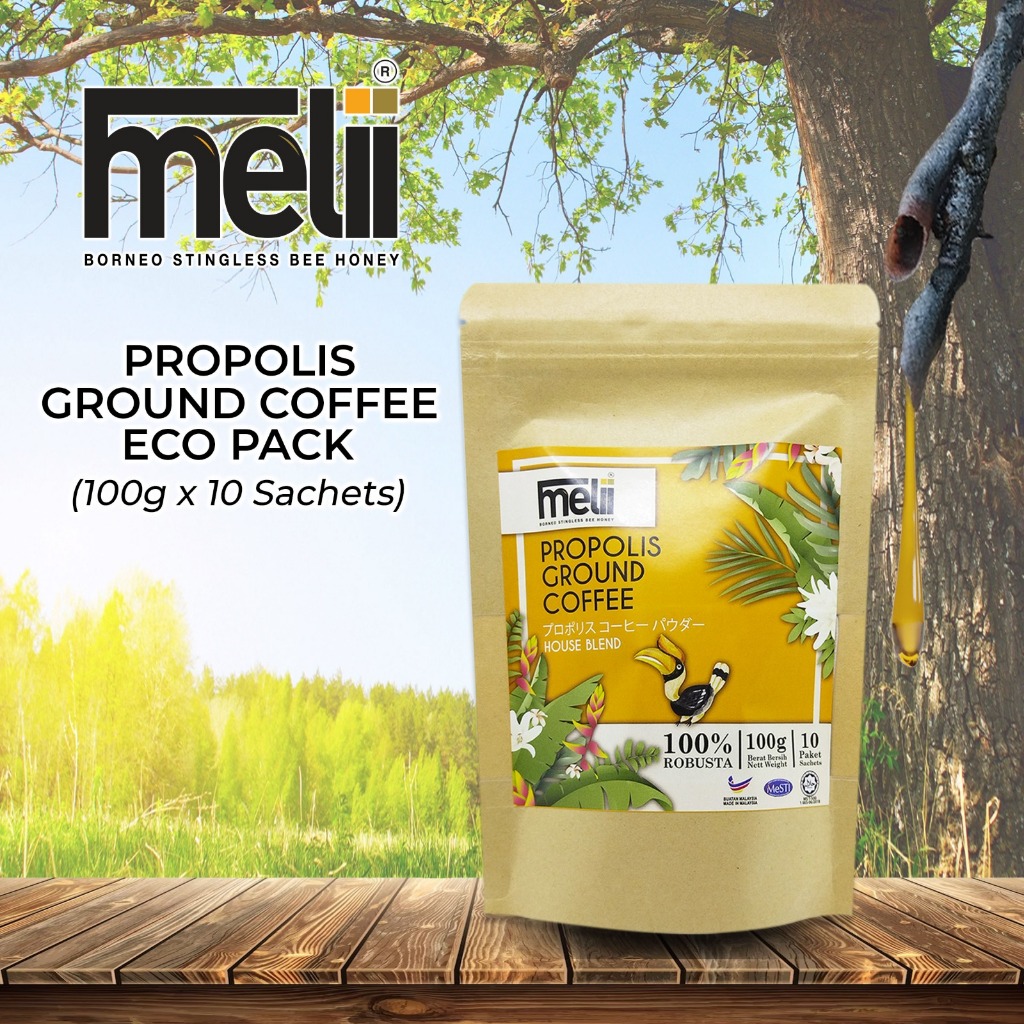 Ground Coffee Propolis Ecopack Melii (10 sachets x 10g) | Shopee Malaysia
