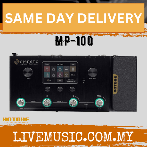 Hotone Limited Edition MP100 Ampero Multi Effects Pedal Black / Pink