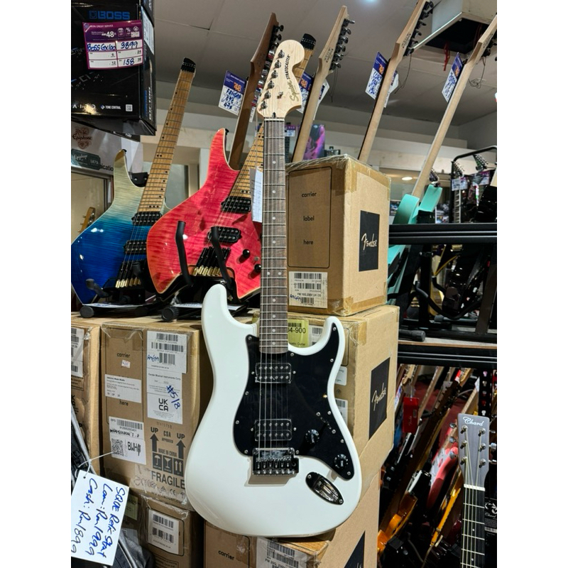 Squier Affinity Series Hh Stratocaster Electric Guitar Laurel Fb Olympic White Shopee Malaysia 7196