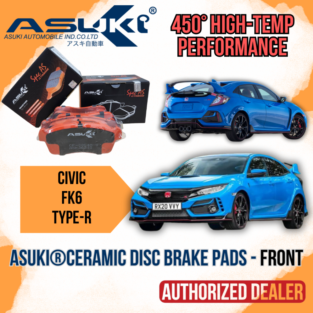 HONDA CIVIC FK6/FK8 TYPE R(BRAMBO) - ASUKI *Ceramic* Brake Pad - Depan ...