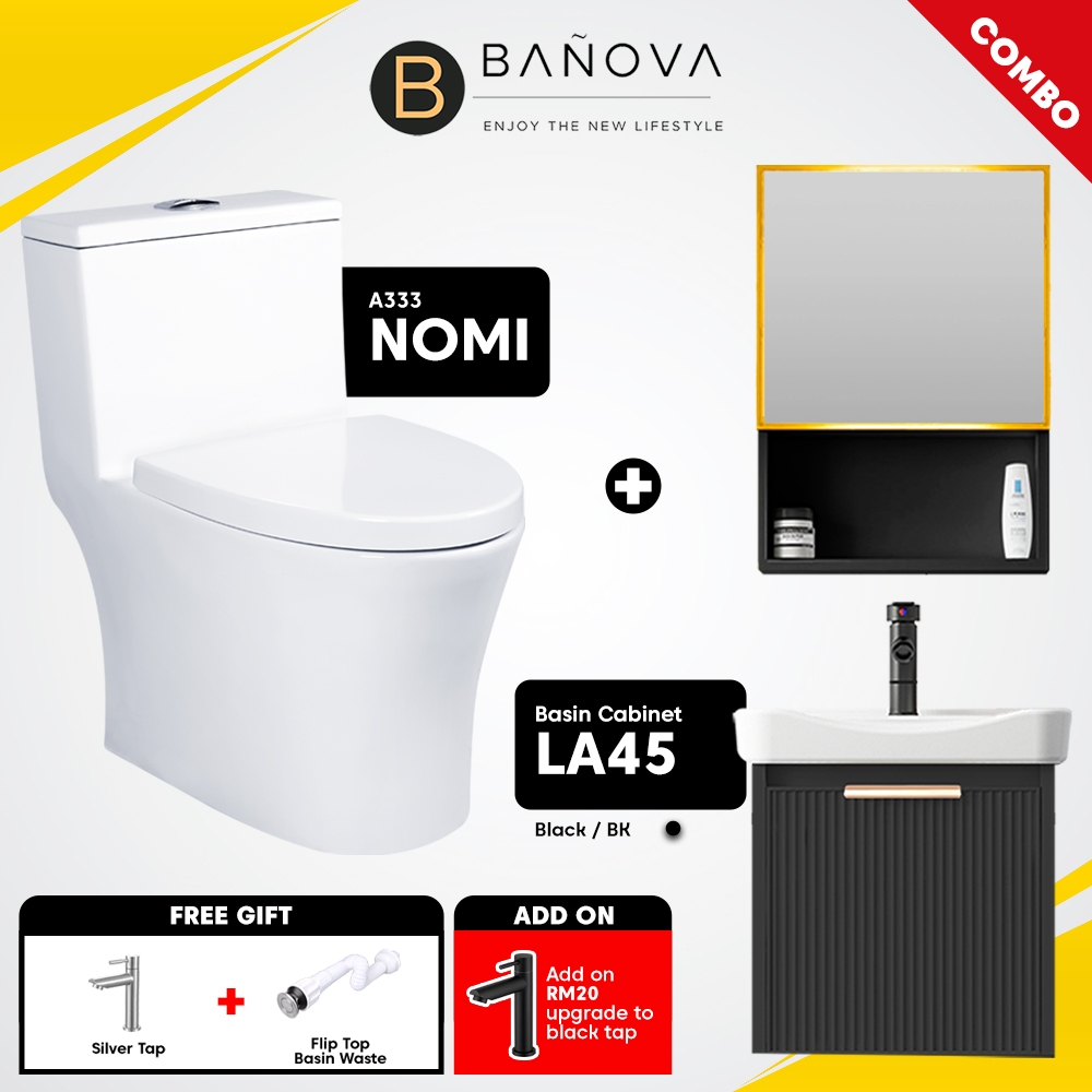 BANOVA Aluminum Bathroom Basin Cabinet Ceramic Sink Kabinet + BANOVA ...