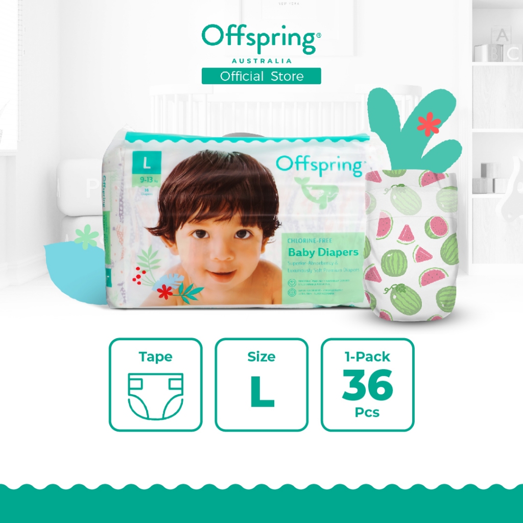 Offspring Fashion Baby Diapers Tape L (36pcs) | Fesyen Lampin Bayi ...