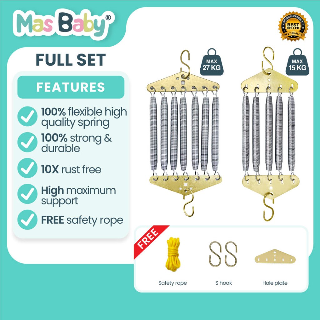 Mas Baby Spring Buaian Bayi Flexible Sarong Hook Heavy Duty Universal ...