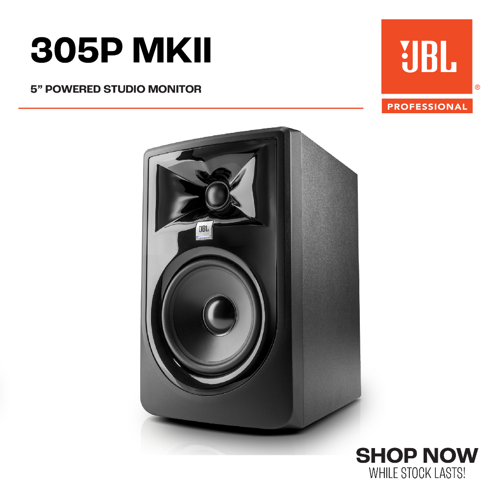 JBL Professional Studio Monitor, Black, online 5-inch Speaker (305PMKII)