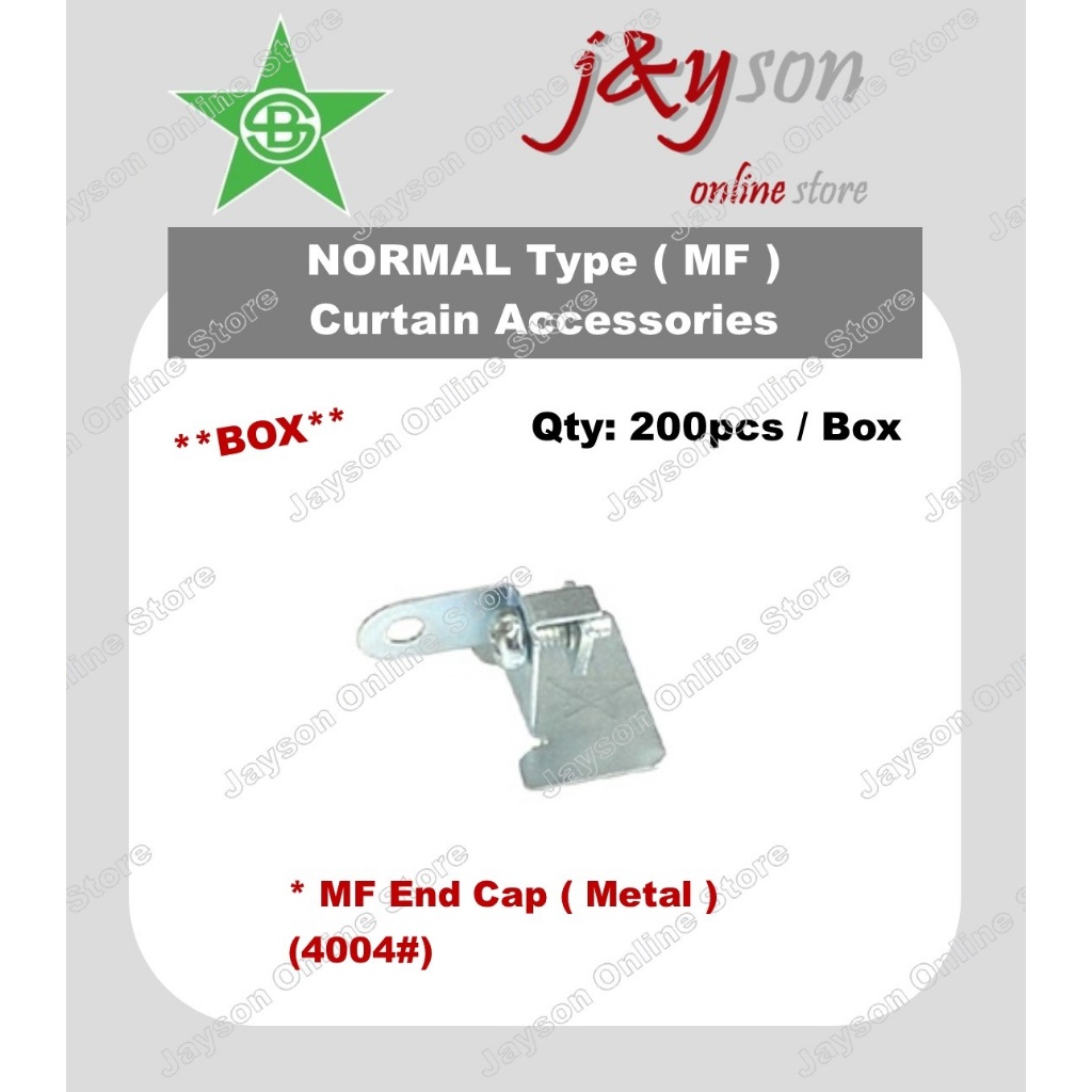 [ BOX ] Normal Type MF Curtain End Cap 4004# Single Wall Bracket 7008 ...