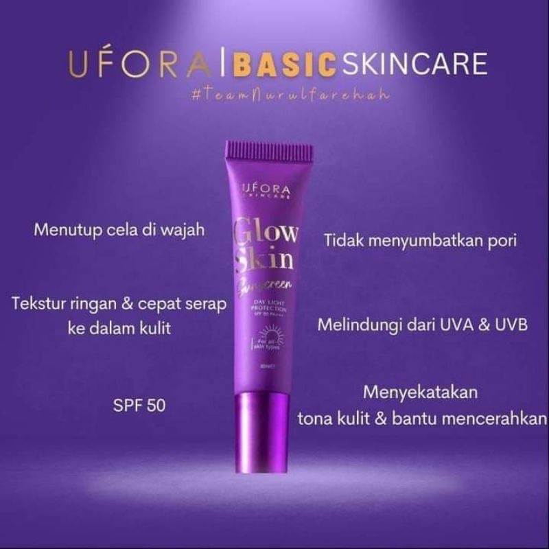 UFORA SKINCARE GLOW SKIN SUNSCREEN SPF50｜READY STOCK | Shopee Malaysia