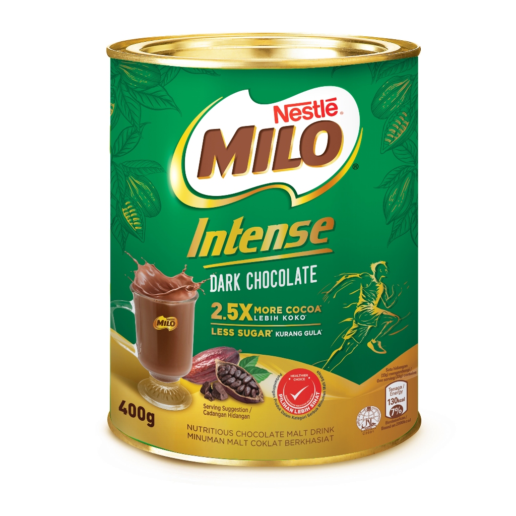 NESTLE Milo Intense Dark Chocolate Nutritious Malt Drink Powder 400G ...