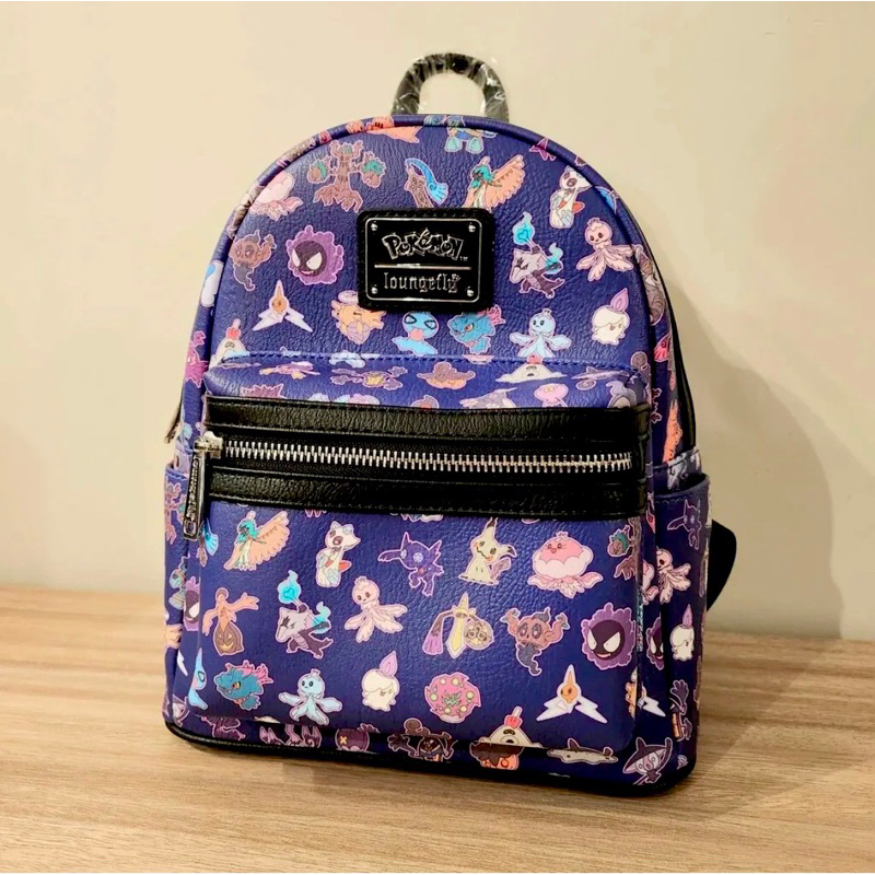 RARE Loungefly Pokemon Ghost Type AOP Backpack Bag | Shopee Malaysia