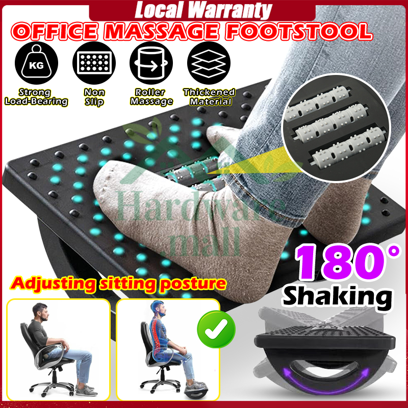 Massage Footrest Portable foot massage 180°rotation roller foot stool ...
