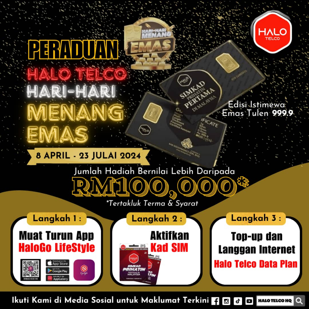 HALOTELCO SIM CARD HALO TELCO SIMKAD TUNETALK 5G CELCOM DIGI UMOBILE ...