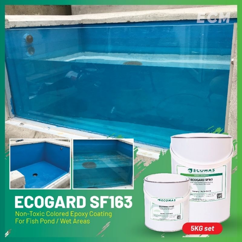 ECOGARD SF163 (5KG / 1KG SET) NonToxic Colored Epoxy Coating for Fish