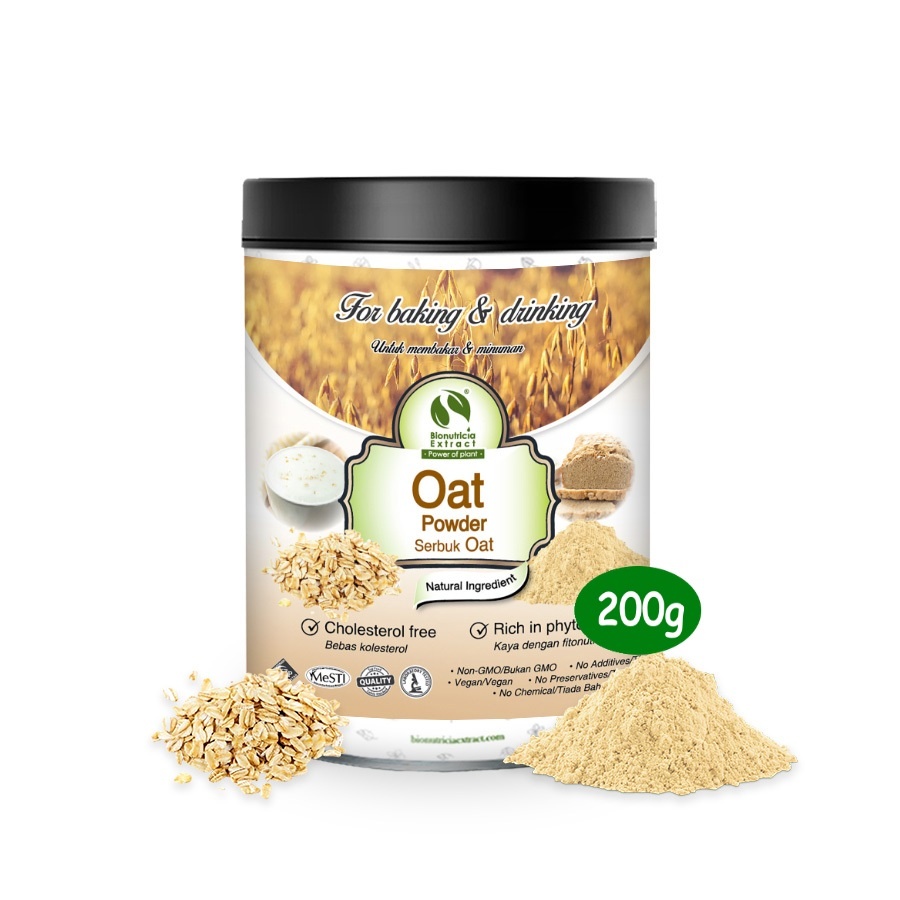 Oat Powder 200g Lower cholesterol, soluble, insoluble fiber, ease