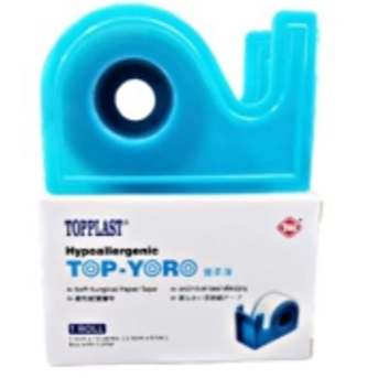 TOP Yoro Soft Surgical Paper Tape + Dispenser 1.25cm x 9.1m or 2.5cm x ...