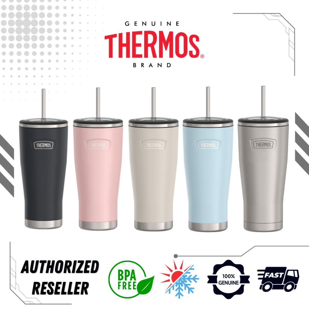 THERMOS On The Go Stainless Steel Straw Tumbler (710ml) Dishwasher Safe  Years Warranty - Main Image
