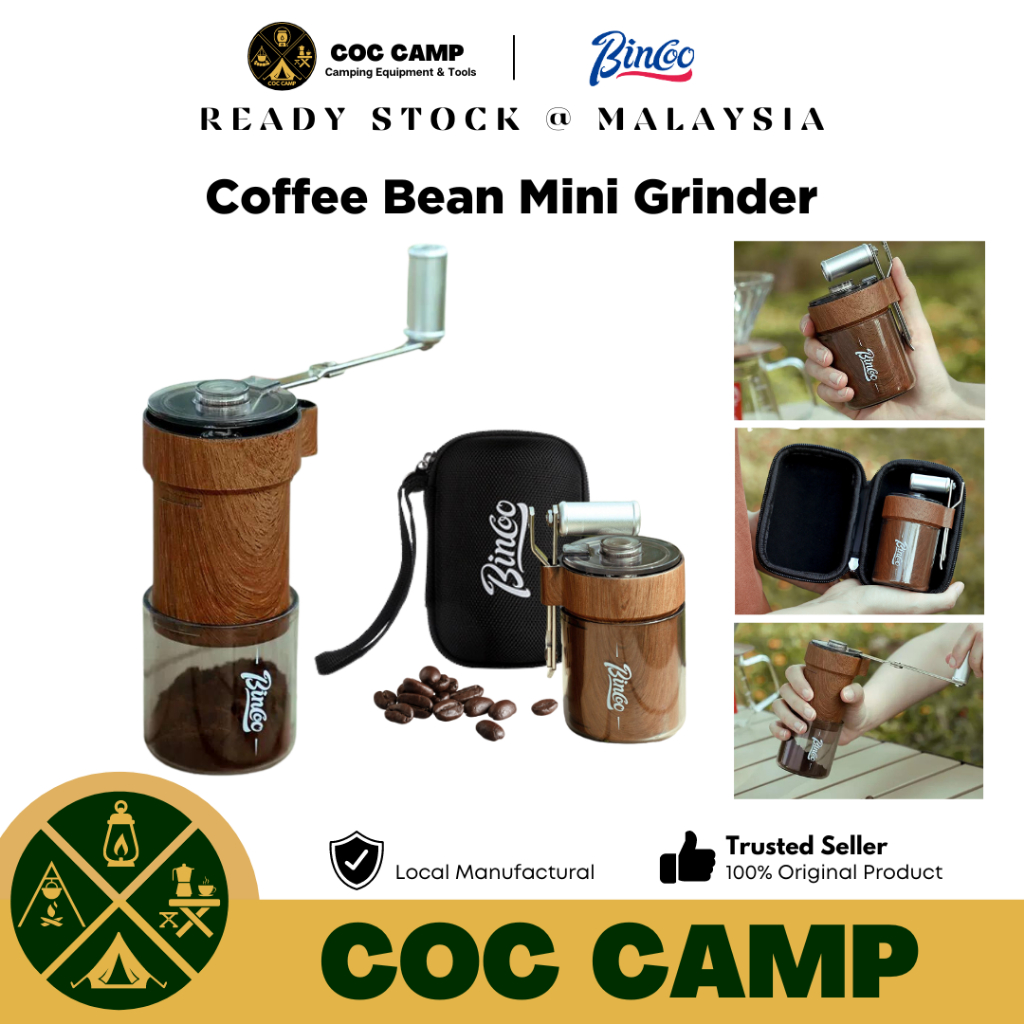 Bincoo Hand Coffee Bean Mini Grinder Coffee Machine Set Equipment Portable Camping Hiking Coffee