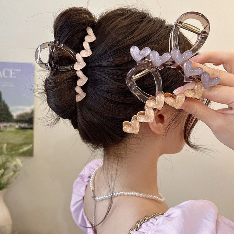 Penyepit Rambut Bentuk Cinta Love Shape Cross Hair Clip Clips Hair ...