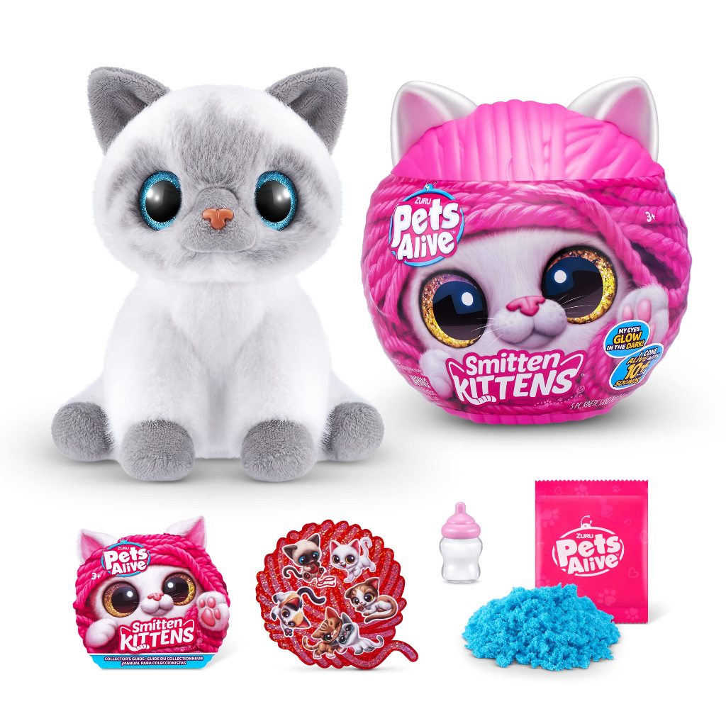 {ORIGINAL} ZURU PETS ALIVE INTERACTIVE SMITTEN KITTEN SURPRISE SOFT TOY ...