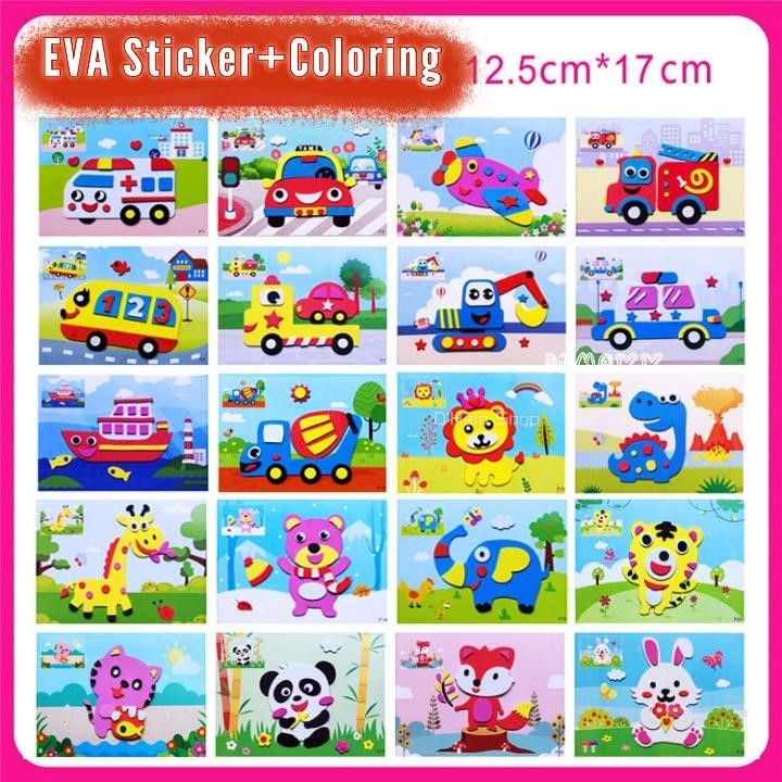 【S56】EVA Sticker+Coloring DIY Kids Toy Art Craft Gift (Series F ...
