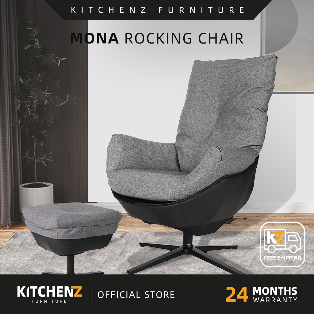 [FREE Shipping] KitchenZ Mona Rocking Sofa Rocking Chair Leisure Chair ...