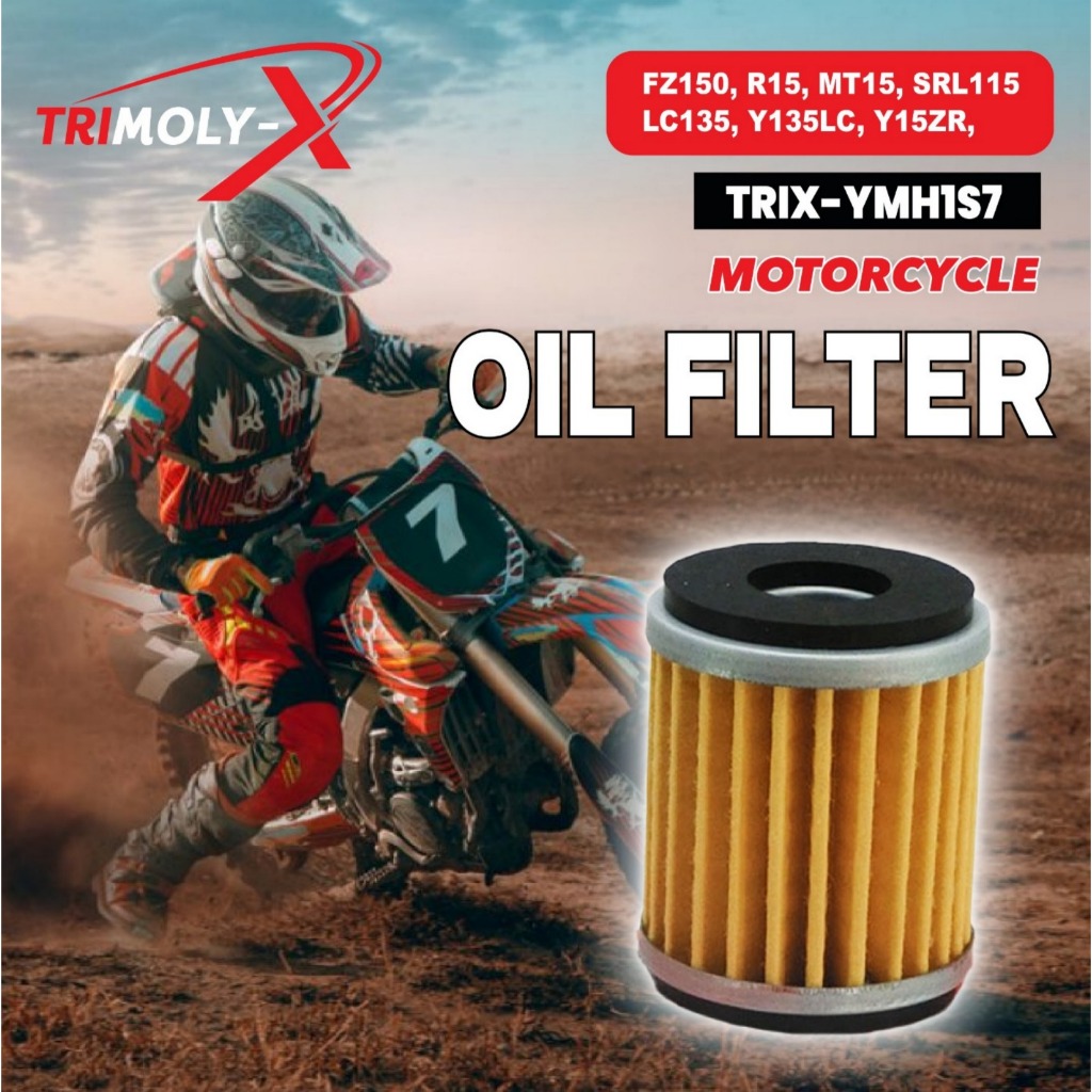 TRIMOLY-X Oil Filter TRIX-YMH1S7 Penapis Minyak Y15ZR LC135 FZ150 FZ15 ...