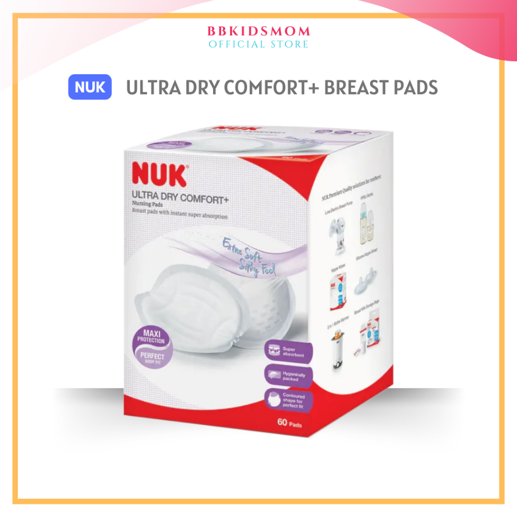 NUK Ultra Dry Comfort+ Breastfeeding Nursing Breast Pads 60pcs Shopee